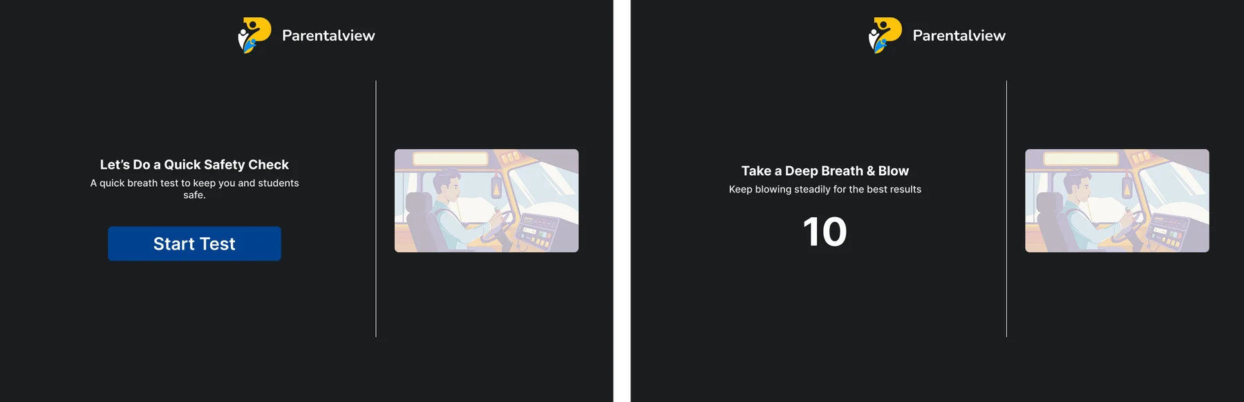 Bus app - Start test