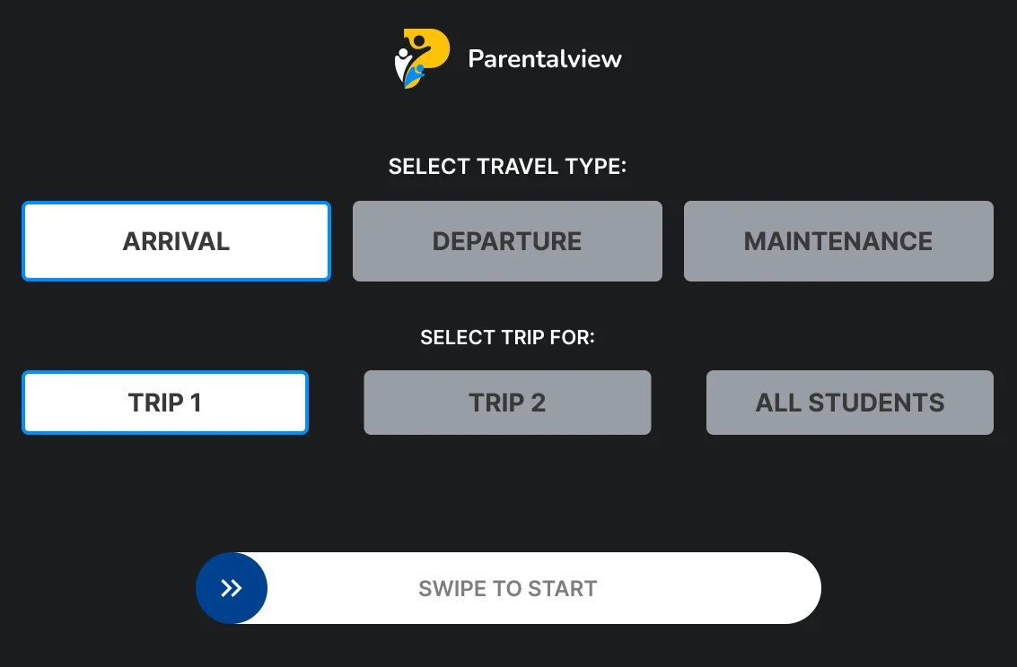 Bus app - Start trip