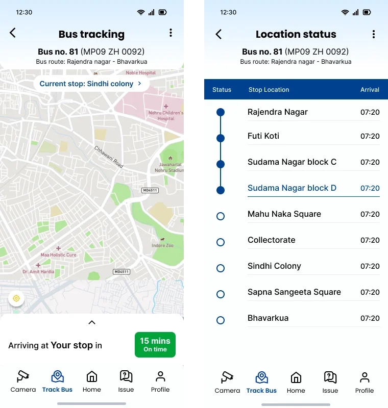 Parent app - Map view